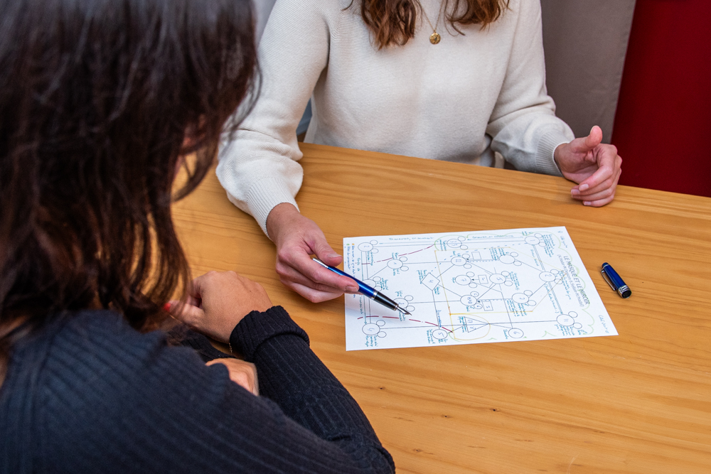 Calming spa setup featuring a jade roller, gua sha stone, and candle for relaxation and skincare.